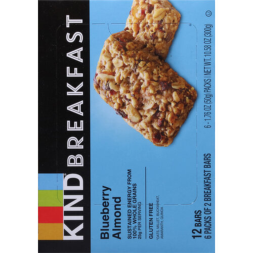 Kind Bars, Breakfast, Blueberry Almond
