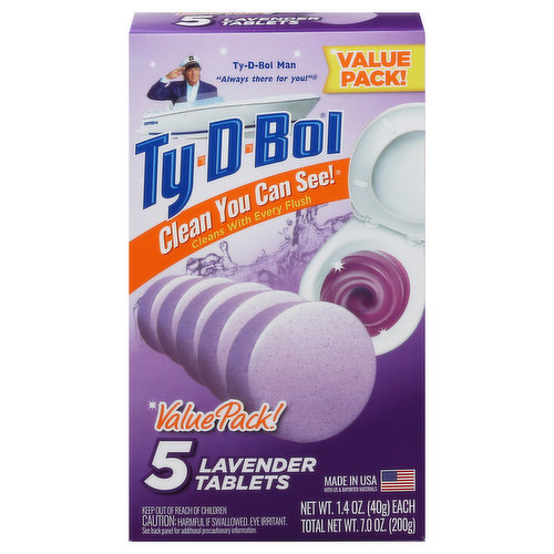 Ty-D-Bol Lavender Tablets, Value Pack