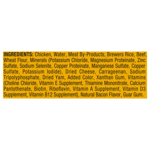 Pedigree Food for Dogs, Beef, Bacon & Cheese Flavor, Chopped Ground Dinner