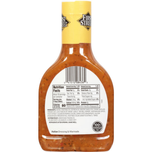 First Street Dressing & Marinade, Italian