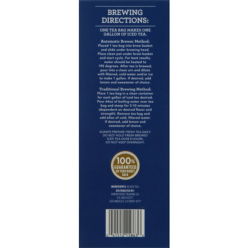 First Street Black Tea, Iced Tea Bags