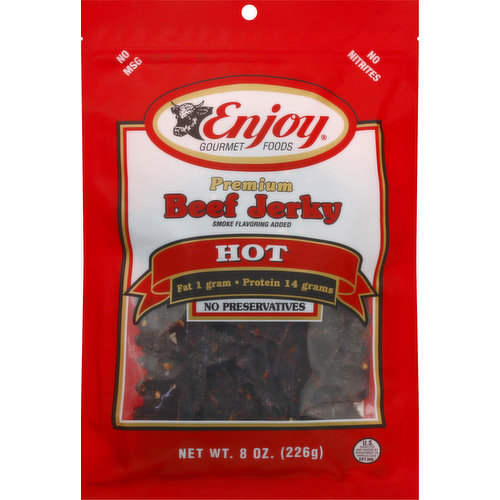 Enjoy Beef Jerky, Hot, Premium