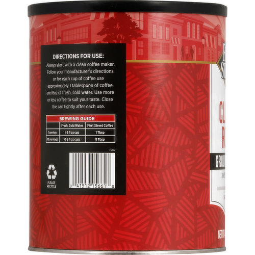 First Street Coffee, 100% Arabica, Ground, Medium, Classic Roast