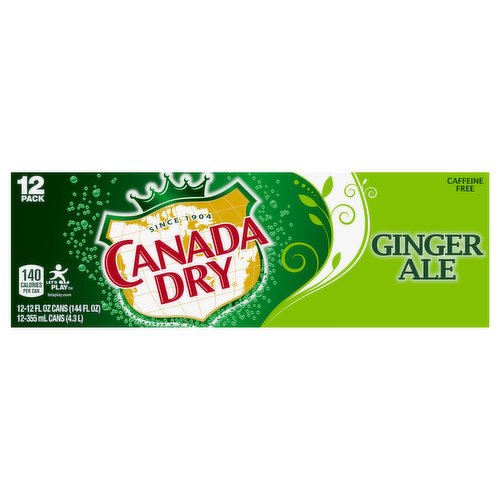 Canada Dry Ginger Ale, 12 Pack