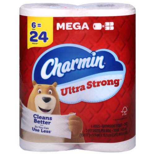 Charmin Bathroom Tissue, Mega, Unscented, 2-Ply