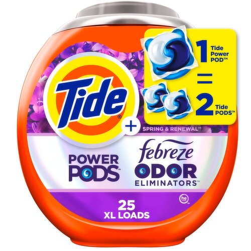 Tide Power Pods Laundry Detergent with Febreze 25 Ct Spring & Renewal