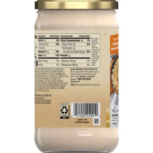 Prego Alfredo Sauce, Artisan Four Cheese Image 2 of 6