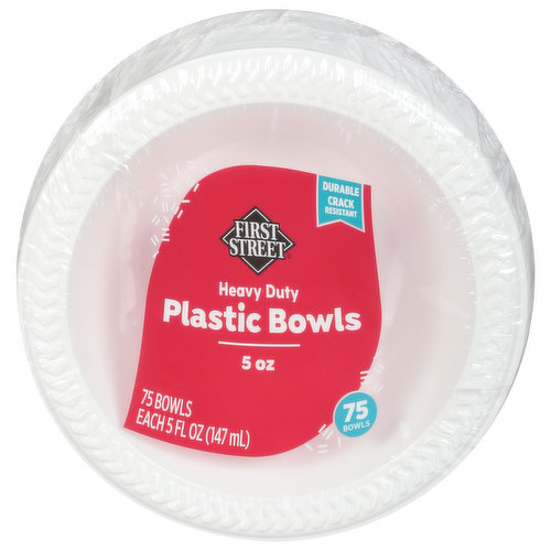 First Street Plastic Bowls, Heavy Duty