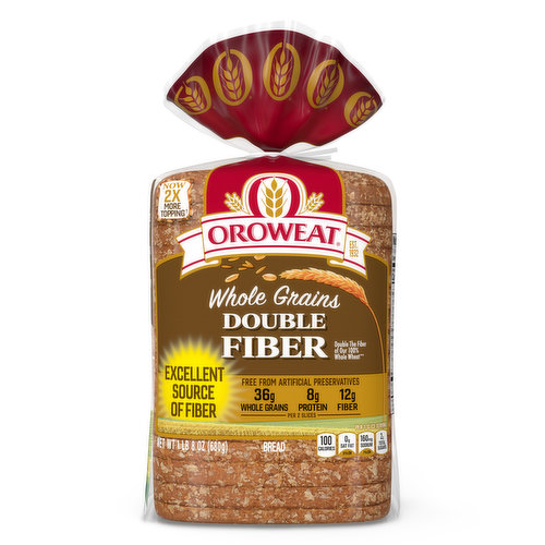Oroweat Oroweat Whole Grains Double Fiber Bread, 24 oz