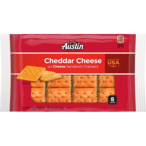 Austin Sandwich Crackers, Cheddar Cheese on Cheese
