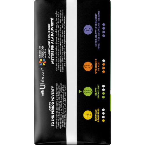 U by Kotex Pads, Maxi, Clean & Secure, Heavy