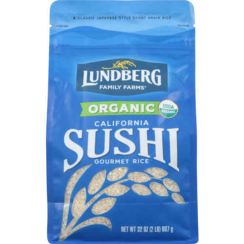 Lundberg Family Farms Rice, Gourmet, Organic, California Sushi