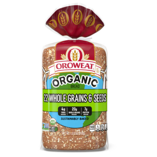 Oroweat Organic 22 Whole Grains & Seeds Bread, 27 oz