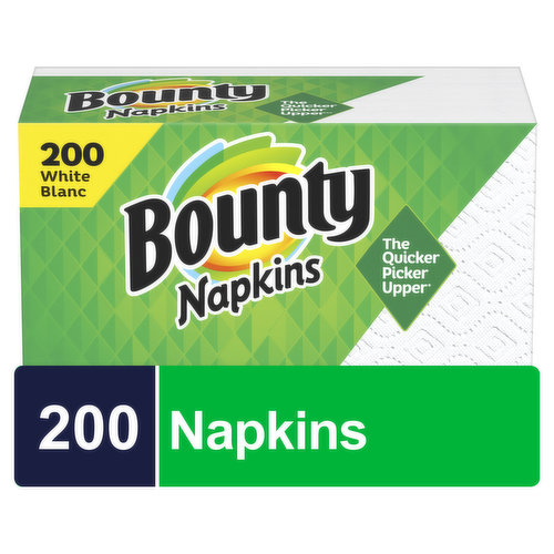 Bounty Paper Napkins, White, 200 Count