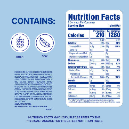 Entenmann's Cherry Mini Snack Pies, 6 packs, 12 oz