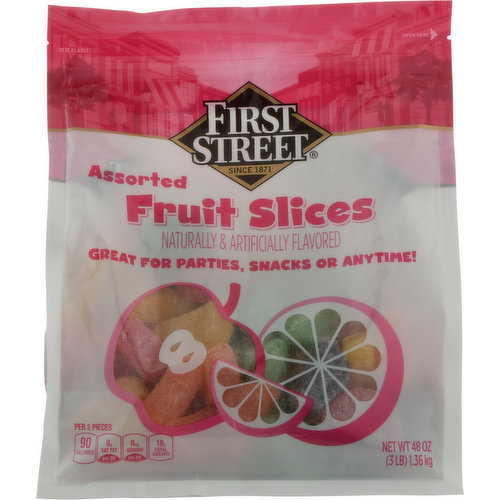 First Street Fruit Slices, Assorted