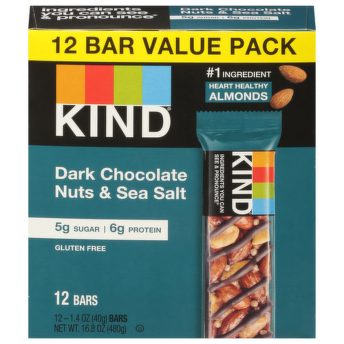 Kind Bars, Dark Chocolate Nuts & Sea Salt, Value Pack