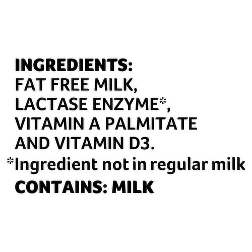 Lactaid Milk, Fat Free, Lactose Free