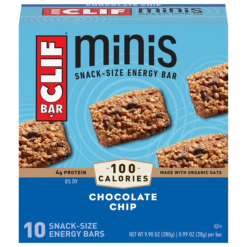 Clif Bar Energy Bars, Chocolate Chip, Snack-Size, Minis