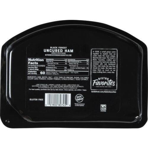 Land O'Frost Ham, Black Forest, Uncured