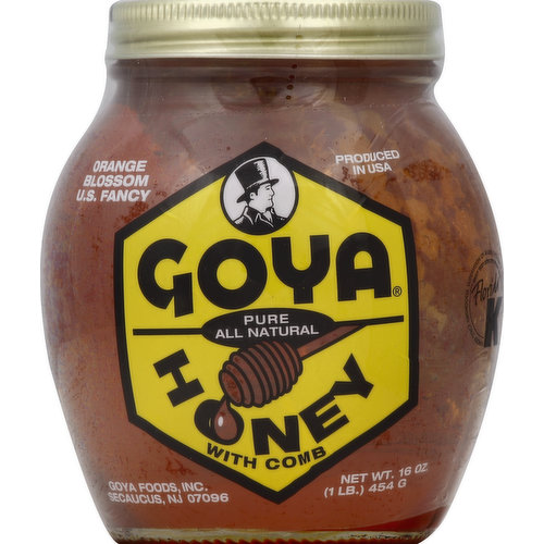 Goya Honey, with Comb, Orange Blossom