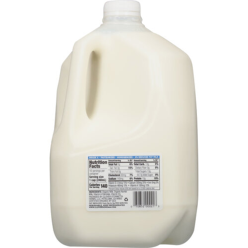 Clover Sonoma Milk, 2% Reduced Fat, Organic, Pasture Raised