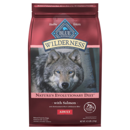 Blue Buffalo Food for Dogs, Natural, with Salmon, Nature's Evolutionary Diet, Adult