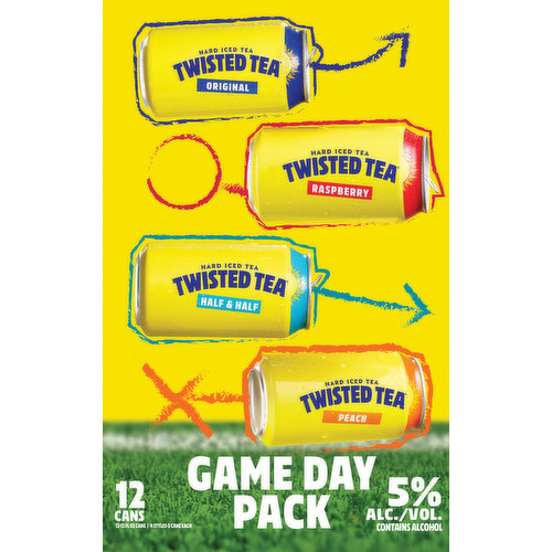 Twisted Tea Hard Iced Tea, Game Day Pack, Variety Pack