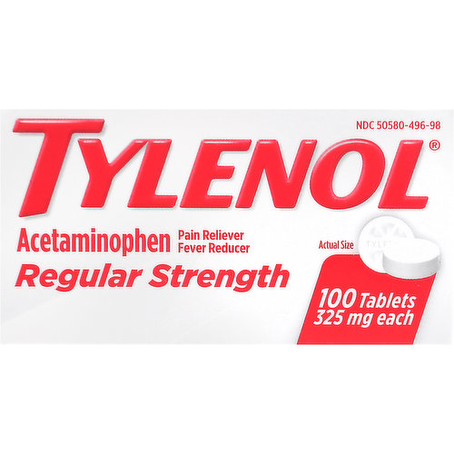 Tylenol Acetaminophen, Regular Strength, 325 mg, Tablets