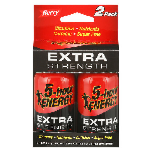 5-Hour Energy Energy Shot, Extra Strength, Berry, 2 Pack