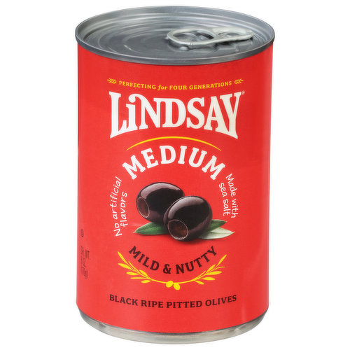 Lindsay Olives, Black Ripe Pitted, Medium