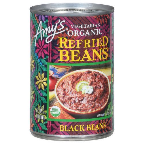 Amy's Black Beans, Organic, Refried