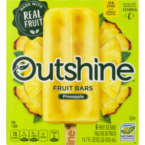 Outshine Fruit Ice Bars, Pineapple