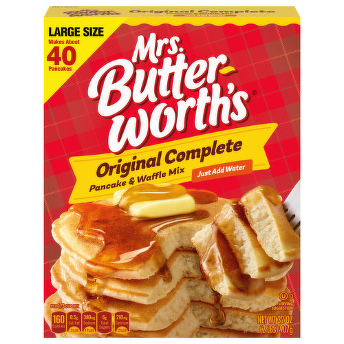 Mrs. Butterworth's Pancake & Waffle Mix, Original Complete, Large Size