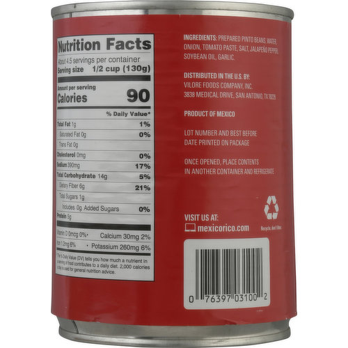 La Costena Pinto Beans, Whole