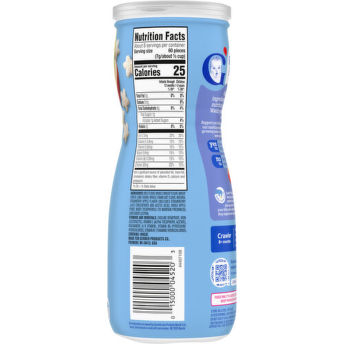 Gerber Crawler (8+ Months) Puffed Grain Snack Strawberry Apple Puffs