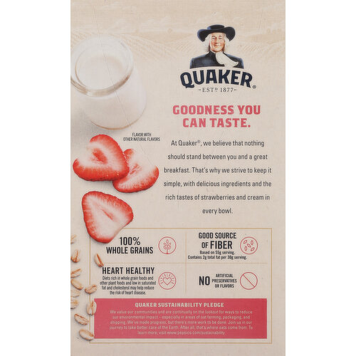 Quaker Oatmeal, Instant, Strawberries & Cream