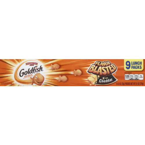 Goldfish Baked Snack Crackers, Xtra Cheddar