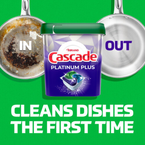 Cascade Platinum Plus Dishwasher Pods, Fresh
