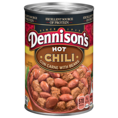 Dennison's Chili, Hot, Con Carne with Beans
