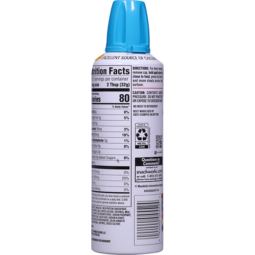 Easy Cheese Cheese Snack, Pasteurized, American