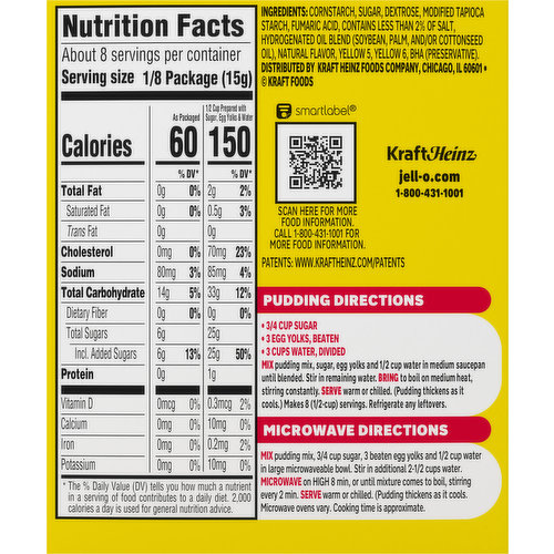 Jell-O Pudding & Pie Filling, Lemon, Cook & Serve, Family Size