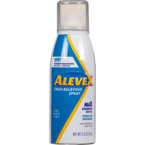 AleveX Pain Relieving Spray, Max Strength, Menthol