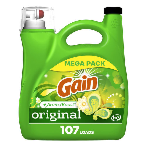 Gain Liquid Laundry Detergent, Original Scent, 107 Loads