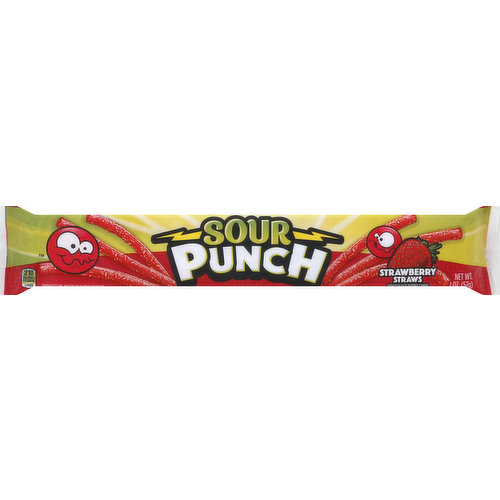 Sour Punch Candy, Strawberry Straws