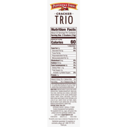 Pepperidge Farm Crackers, Trio