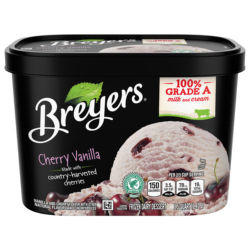 Breyers Frozen Dairy Dessert, Cherry Vanilla