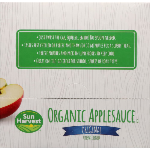 Sun Harvest Applesauce, Organic, Original, Unsweetened