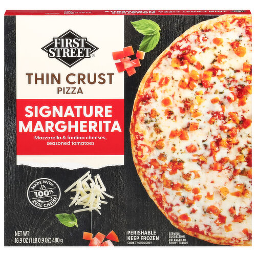 First Street Pizza, Thin Crust, Signature Margherita