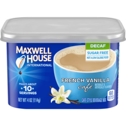 Maxwell House International Decaf Sugar-Free French Vanilla Cafe Instant Coffee